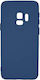 Θήκη Samsung Galaxy S9 Silky Soft Touch Silicone Μπλε Σκούρο Προστασία Κάμερας