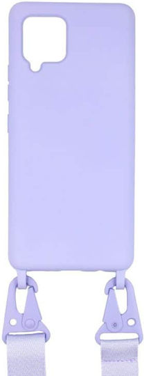 Θήκη Samsung Galaxy A42 A42 5g Σιλικόνη Ιμάντα Λαιμού Λιλά