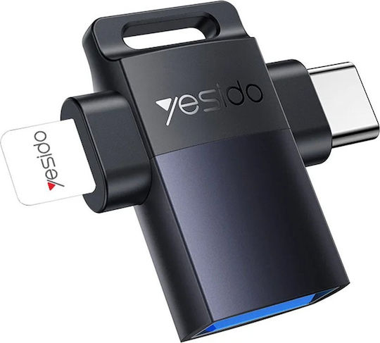 Yesido Converter USB-C male to Lightning female Gray 1pcs