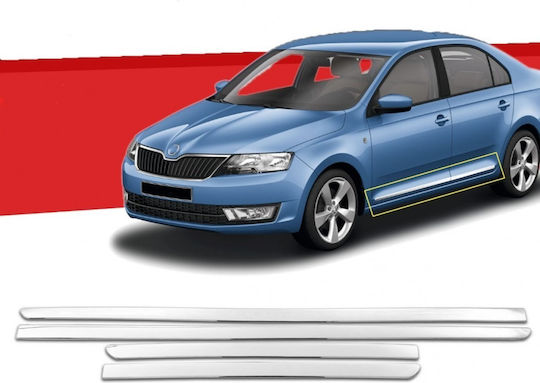 Метална Хромирана Лента За Врата 4 Броя Skoda Octavia 3 A7 4d/sw 2013+
