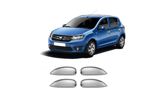 Mânerele Ușii Dacia Sandero 2 4d 2013+ Cromate Metalice 4 Bucăți