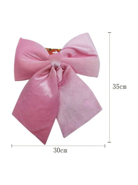 Fundă Decorativă de Crăciun Catifelată Roz 35cm X 30cm 1 Bucată