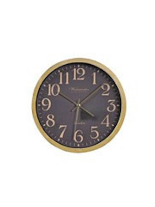 Wanduhr Kunststoff Schwarz 22x3.8cm