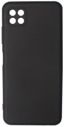 Samsung Galaxy A22 5G Silky Soft Touch Silicone Black Camera Protection Case