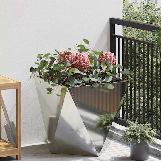 vidaXL Pot Metallic Silver 50x50x50cm.