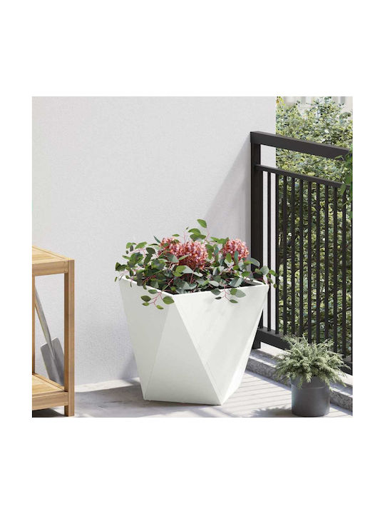 vidaXL Topf Metallisch White 40x40x40cm.