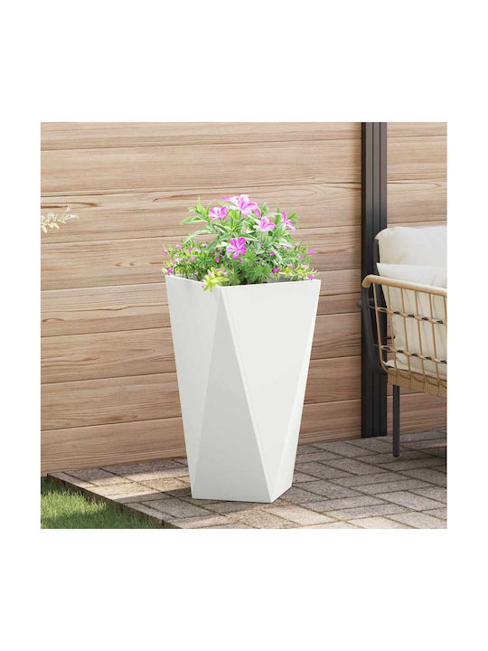 vidaXL Topf Metallisch White 40x40x75cm.