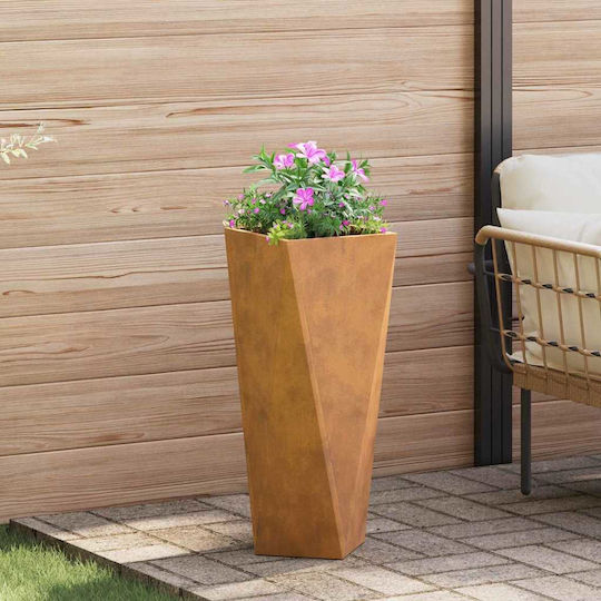 vidaXL Pot Metallic Rusty 30x30x75cm.