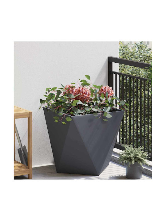 vidaXL Topf Metallisch Charcoal 50x50x50cm.