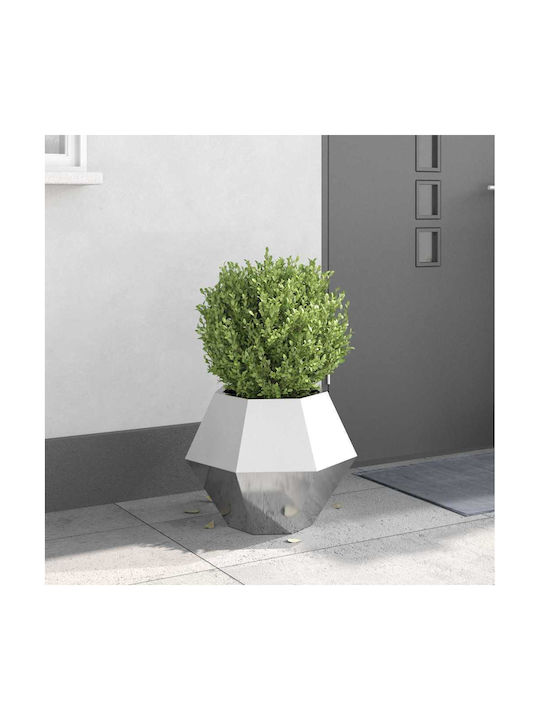 vidaXL Саксия Метал Silver 50x50x40см.