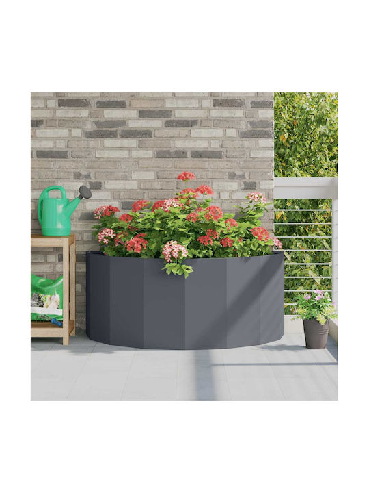 vidaXL Topf Metallisch Charcoal 120x120x50cm.