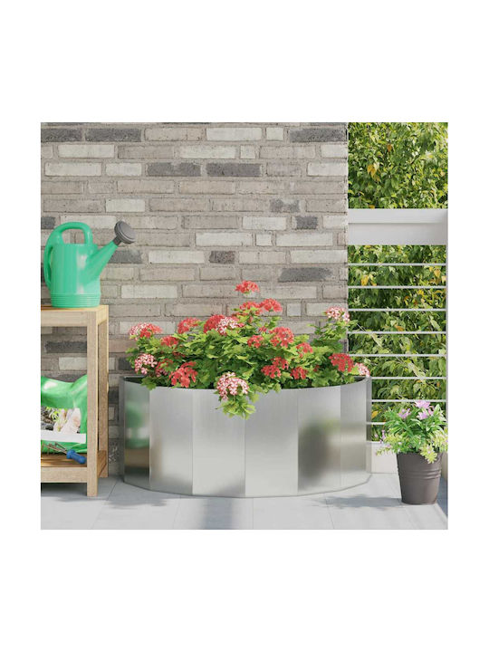 vidaXL Topf Metallisch Silver 90x90x35cm.