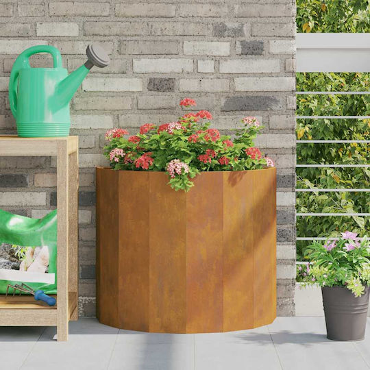vidaXL Γλάστρα Μεταλλική Σκ Rusty 60x60x50εκ.