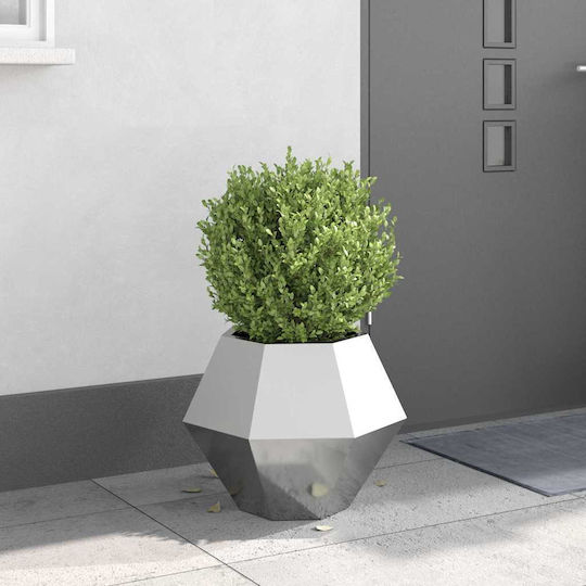 vidaXL Pot Metallic Silver 50x50x40cm.