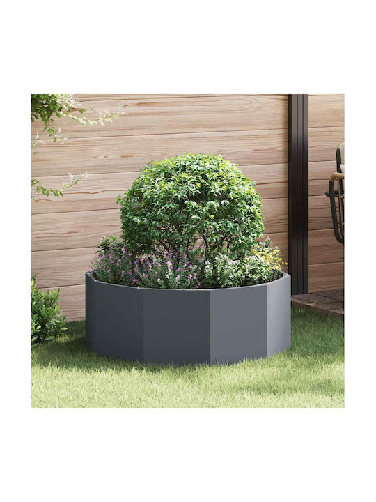 vidaXL Ghiveci Metal Cărbune de lemn 90x90x35cm.