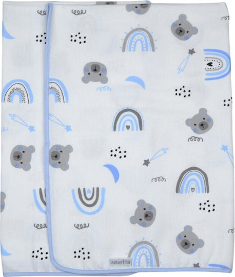 Ninetta Bebe Swaddle Wrap Light Blue 80x90cm.