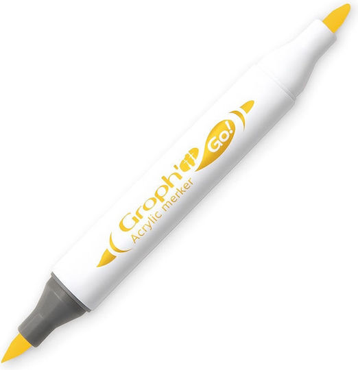 Mαρκαδόρος Ακρυλικός Graph It Διπλή Μύτη Πινέλο Custard 1105