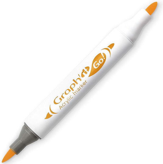 Acrylic Marker Graph It Double Tip Brush Brown 2 3020