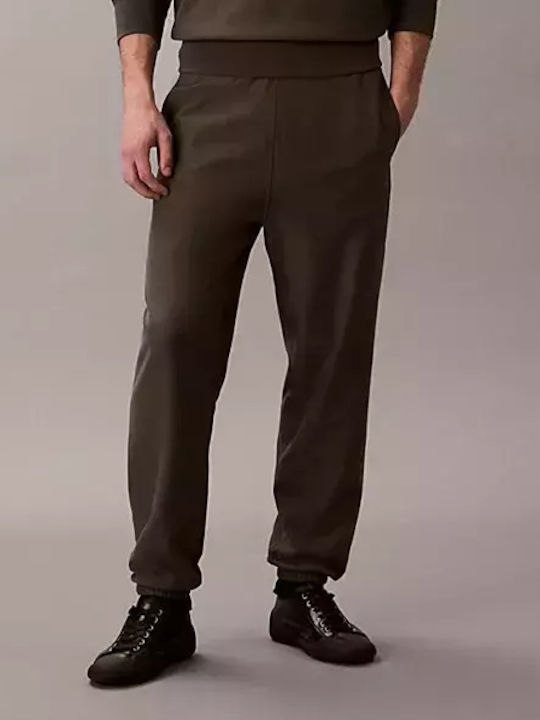 Calvin Klein Παντελόνι Φόρμας με Λάστιχο Καφέ