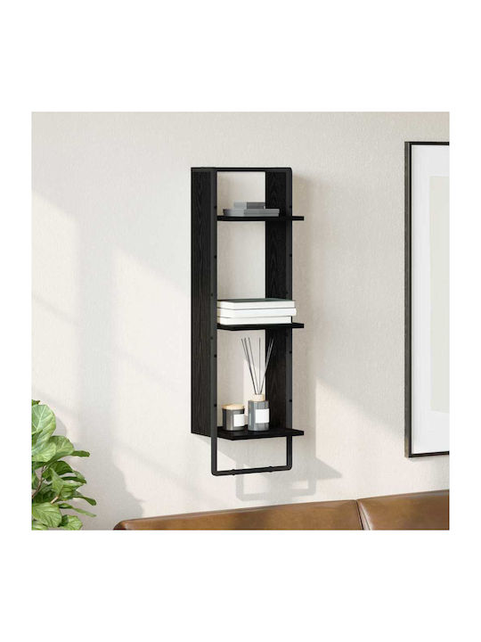 Wandregal Schwarze Eiche 30x25x100cm