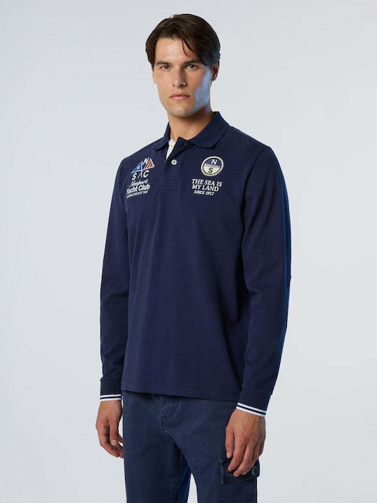 Polo Μπλούζα Μακρυμάνικη Navy Μπλε