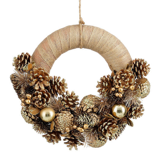 Christmas Wreath Φ34 Edelman Eton Gold 1180503 Φ34