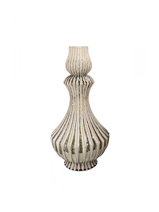 Zaros Vază Decorativă Ceramică Argintiu 20x20x39cm 1buc