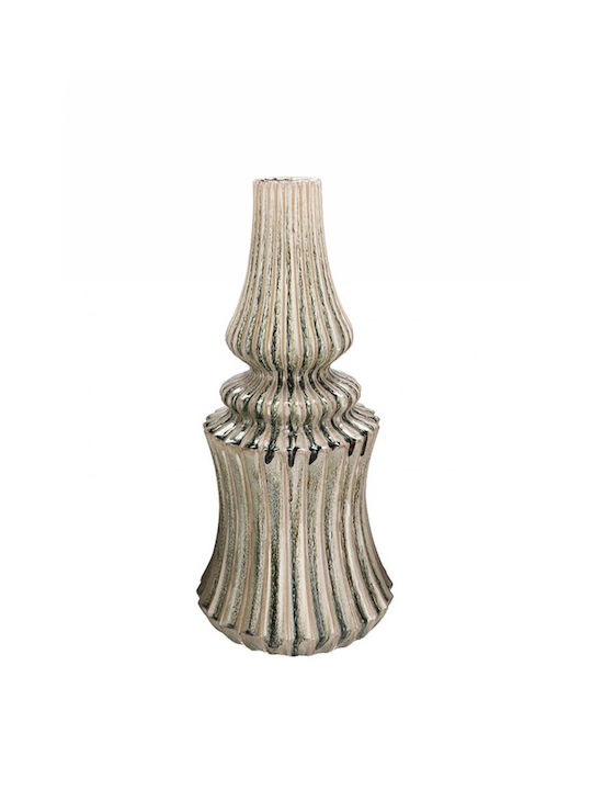 Zaros Vază Decorativă Ceramică Argintiu 20x20x3...