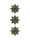General Trade Wall Decor Green Made of Metallic 25x4x25cm 3 Pieces