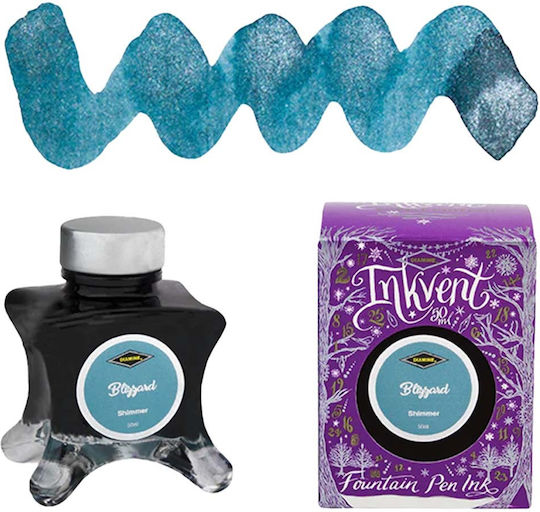 Diamine Ανταλλακτικό Μελάνι για Πένα Broad Inkvent Purple Edition Shimmer Blizzard 50ml