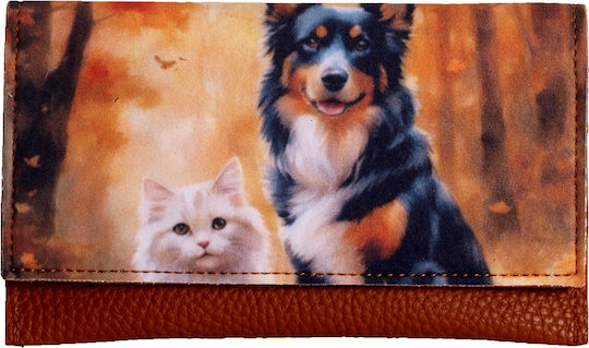 3 Cats Καπνοθήκη από Δερματίνη με Κούμπωμα Best Friends