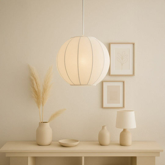 Eko Light Κρεμαστό Φωτιστικό Λευκό με Ντουί E27