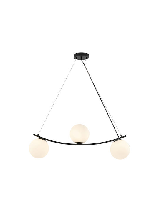 Braytron Pendant Light Black Rail with Socket G9 120x75.4cm