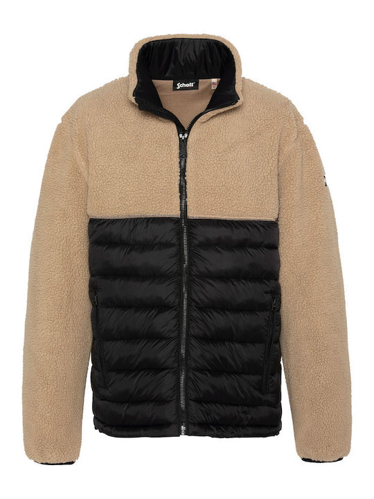 Schott NYC Jacke Beige/black