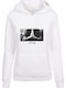Ladies Women's Sweatshirt Hooded White