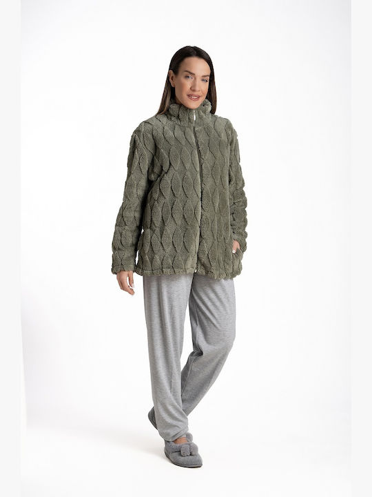 Relax Lingerie Winter Women's Pyjama Jacket Olive