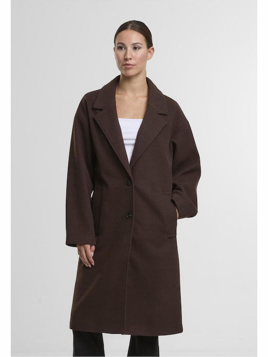 Дамско Warm Brown Палто Oversized