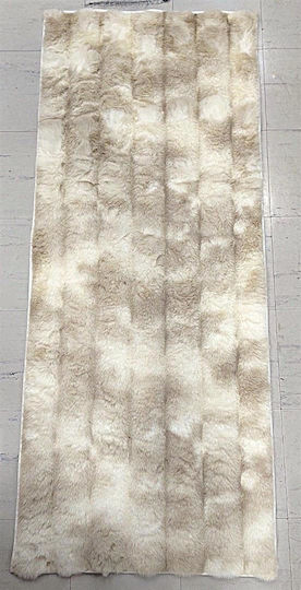 Kalogirou Home Σετ Χαλιά Κρεβατοκάμαρας Μάλλινα Μπεζ Rabbit Fur Beige 3τμχ