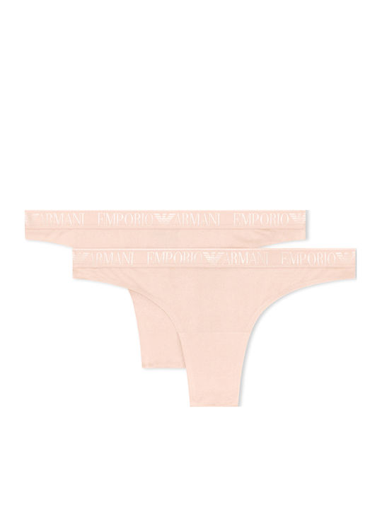 Emporio Armani Femei Slip 2Pack Beige