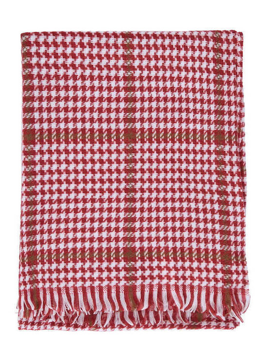 Celestino Women's Checked Burgundy Wool Scarf W...