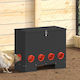 Chicken Feeder 2 Pieces Black 60.5 x 29 x 51 cm...