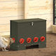 Chicken Feeder 2 Pcs Olive Green 60.5 x 29 x 51...