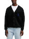 Herren Strickjacke mit Knöpfen Black