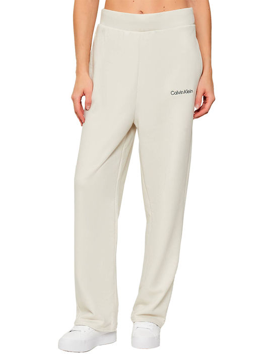 Calvin Klein Performance Παντελόνι Φόρμας Εκρού