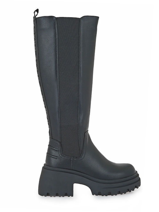 DRAGON & BLAZE Women's Boots with Medium Heel Black