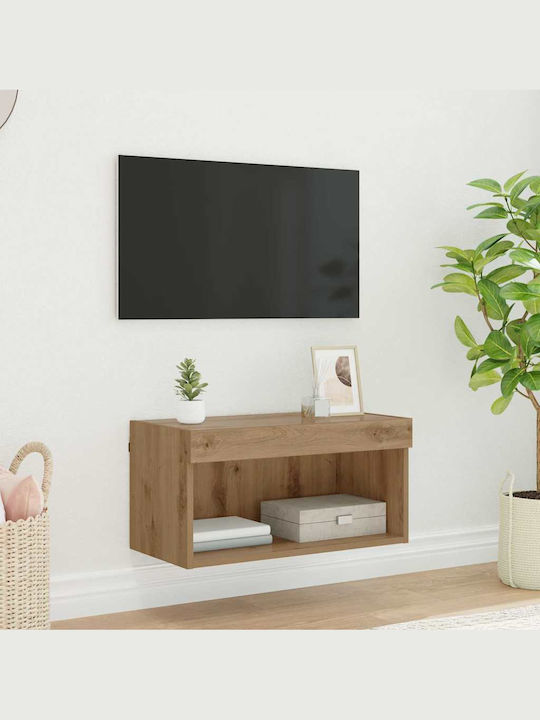 TV Stand with LED Lighting Artisan Oak 60x30x30cm