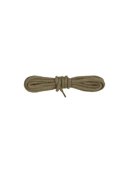 Bergal Round Cord Laces Mud 75 Cm Thick Round Shoelaces Colour Brown Mud 75 Centimeters 100% Cotton Non-Slip