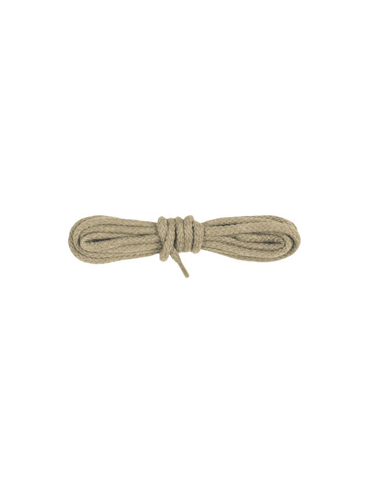 Bergal Round Cord Laces Dark Beige 75 Cm Χοντρα Στρογγυλα Κορδονια Χρωμα Σκούρο Μπεζ 75 Εκατοστα 100% Βαμβάκι Δεν Λύνονται