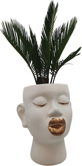 Tsikas Ceramic Plant Pots Gold Lips Tsikas Ceramic Plant Pots Gold Lips