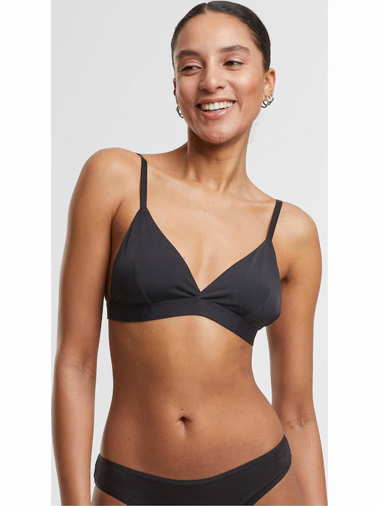 Ladies Basic Unpadded Bra 2-pack Black+black